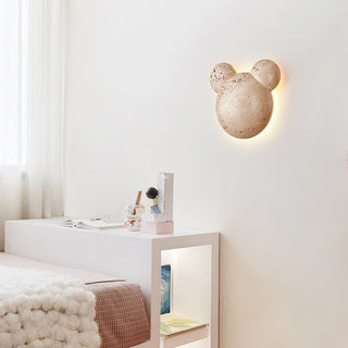 Tavi Applique Murale Jaune en Travertin Bearstone