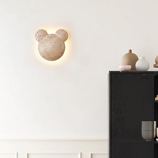 Tavi Applique Murale Jaune en Travertin Bearstone