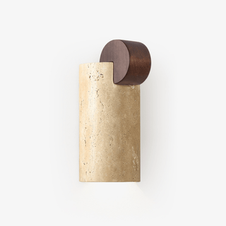 Velm Curve Travertin Jaune Applique Murale