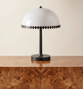Nuxs Lampe de Table en Albâtre Dôme Élégante