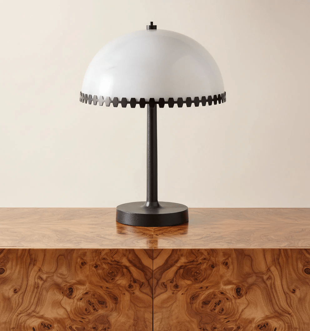 Nuxs Lampe de Table en Albâtre Dôme Élégante