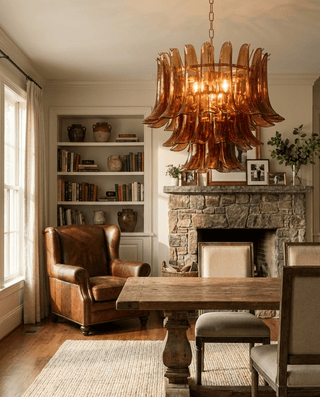 Grav Lustre en Verre de Murano Artistique