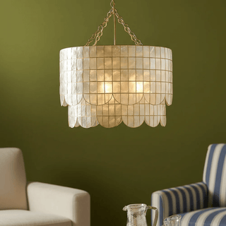 Flyn Lustre en Coquille d'Or Et Métal à La Forme de Vagues Wavecrest
