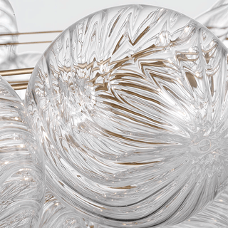 Veliira Plafonnier Verre Élégant Moderne Sculptural Salon Salle à Manger