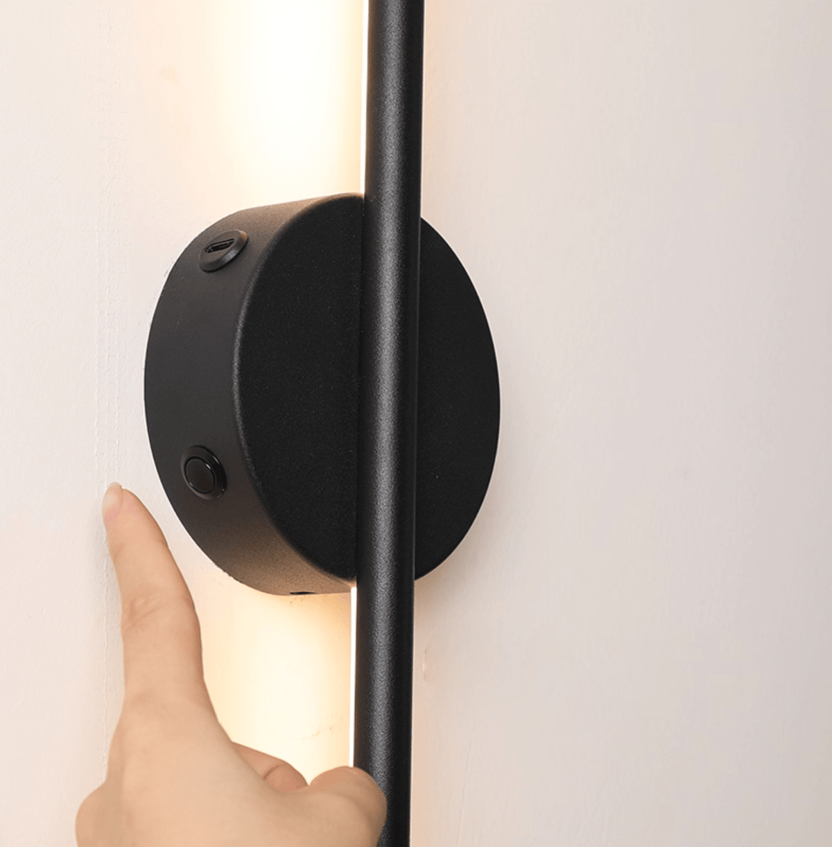 Fral Noir Applique Murale sans Fil Rechargeable Élégante