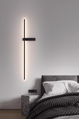 Mesv Rechargeable Noire Applique Murale Linéaire