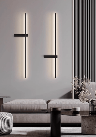 Mesv Rechargeable Noire Applique Murale Linéaire