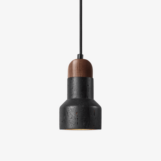 Foundry Suspension en Travertin Noir Moderne