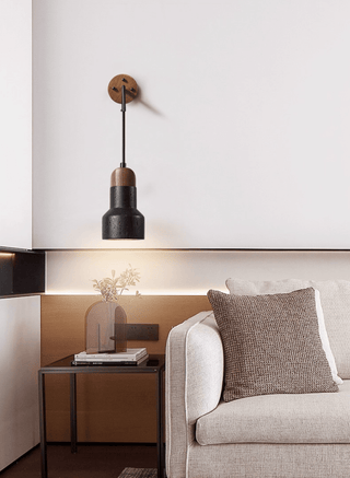 Alcarion Applique Murale Vintage Noir Travertin