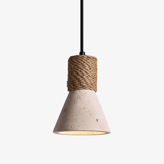 Taverette Vintage Jaune Travertin Suspension Corde