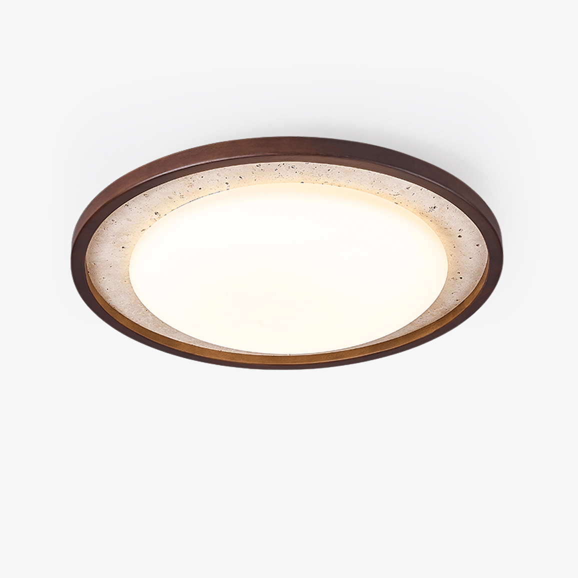 Bexm Plafonnier Rond Jaune en Travertin