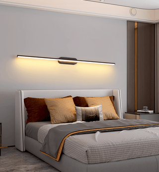 Qirma Noir Applique Murale Minimaliste Linéaire Étroite