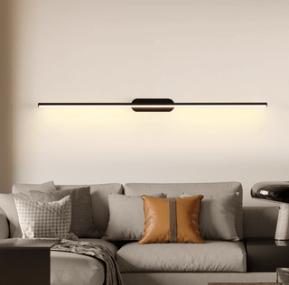 Qirma Noir Applique Murale Minimaliste Linéaire Étroite
