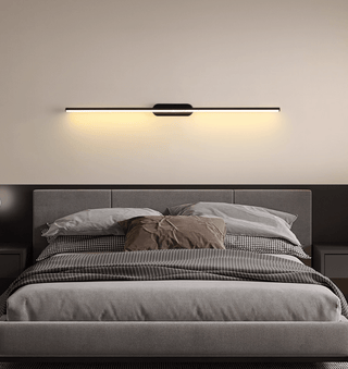 Qirma Noir Applique Murale Minimaliste Linéaire Étroite