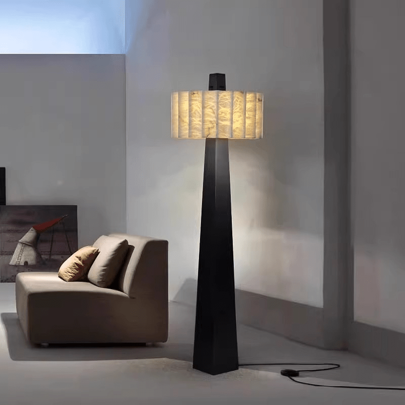 Wolve Lampadaire Albâtre Obelisk