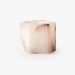 Qesta Supports de Lit Intérieurs Modernes Cube en Albâtre Naturel