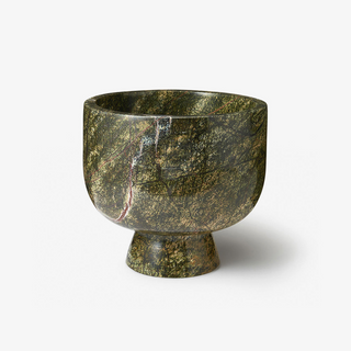 Flima Bol Décoratif Sculptural Intérieur en Marbre Vert Élégant