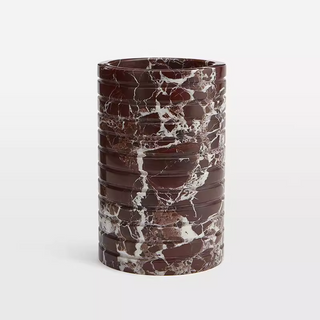 Hemzi Rosso Levanto en Marbre Vessel Sculptural Naturel Pierre Haute Gamme Décoration