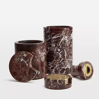 Hemzi Rosso Levanto en Marbre Vessel Sculptural Naturel Pierre Haute Gamme Décoration