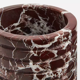 Hemzi Rosso Levanto en Marbre Vessel Sculptural Naturel Pierre Haute Gamme Décoration