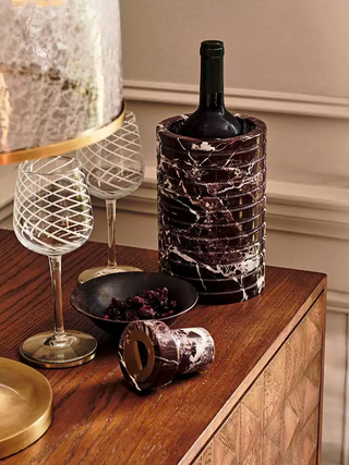 Hemzi Rosso Levanto en Marbre Vessel Sculptural Naturel Pierre Haute Gamme Décoration
