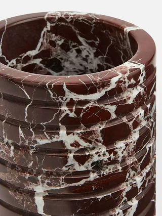 Hemzi Rosso Levanto en Marbre Vessel Sculptural Naturel Pierre Haute Gamme Décoration