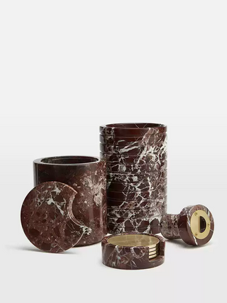 Hemzi Rosso Levanto en Marbre Vessel Sculptural Naturel Pierre Haute Gamme Décoration