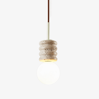 Terrava Stone Pendant Light-Neutral Decor