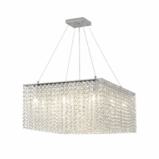 Crystal Frame Chandelier-Neutral Decor