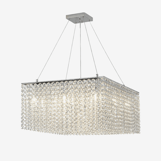 Crystal Frame Chandelier-Neutral Decor