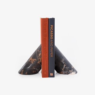 Sculpted Marble Bookends-Neutral Decor