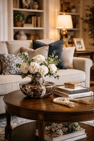 Monaco Marble Vase-Neutral Decor
