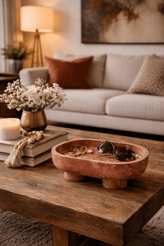 Luna Marble Tray-Neutral Decor