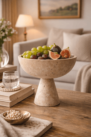 Rowan Stone Display Bowl-Neutral Decor