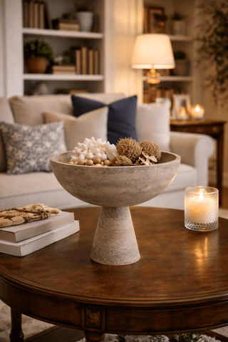 Rowan Stone Display Bowl-Neutral Decor