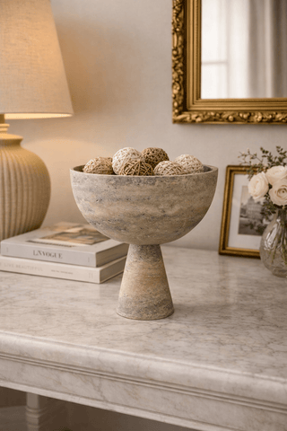 Rowan Stone Display Bowl-Neutral Decor