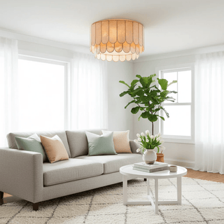 Aurelia Capiz Ceiling Lamp-Neutral Decor