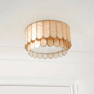 Aurelia Capiz Ceiling Lamp-Neutral Decor