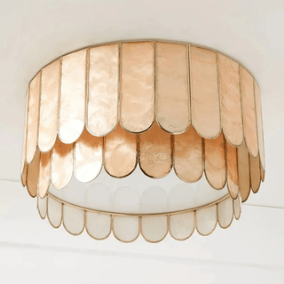 Aurelia Capiz Ceiling Lamp-Neutral Decor