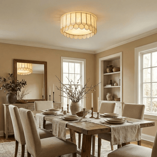 Aurelia Capiz Ceiling Lamp-Neutral Decor