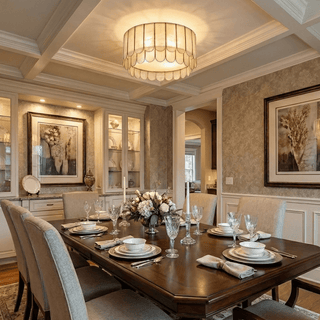 Aurelia Capiz Ceiling Lamp-Neutral Decor