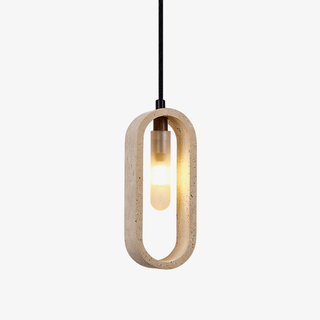 Onda Travertine Pendant Light-Neutral Decor