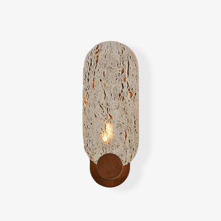Vesper Travertine Wall Light-Neutral Decor