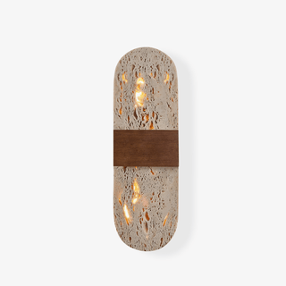 Solis Travertine Wall Light-Neutral Decor