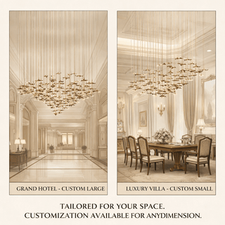 Leaf Twisted Sculptural Customize Chandelier-Neutral Decor
