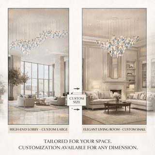 Ocean Drift Blown Glass Customize Chandelier-Neutral Decor