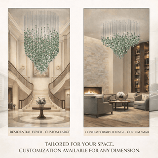 Emerald Rainfall Crystal Customize Chandelier-Neutral Decor
