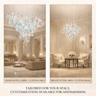 Iris Iridescent Blossom Chandelier-Neutral Decor
