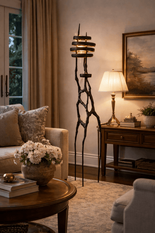 Vortex Sculpture Floor Lamp-Neutral Decor