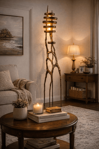 Vortex Sculpture Floor Lamp-Neutral Decor